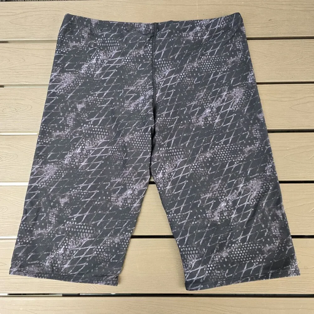 TYR Durafast Elite Etch Titanium/black Men's Swim Jammer Size 38 New